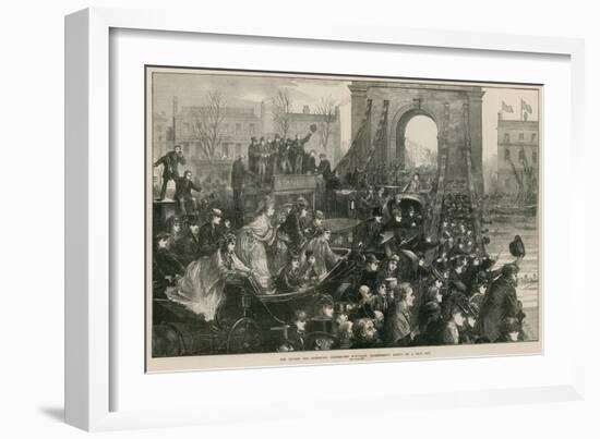 The Oxford and Cambridge Boat Race: Hammersmith Bridge on Race Day-Matthew White Ridley-Framed Giclee Print