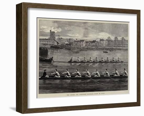 The Oxford and Cambridge Boat-Race, Ready to Start-Arthur Hopkins-Framed Giclee Print