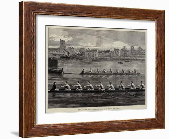 The Oxford and Cambridge Boat-Race, Ready to Start-Arthur Hopkins-Framed Giclee Print
