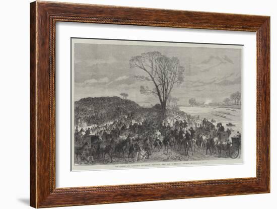 The Oxford and Cambridge University Boat-Race, from the Sandhills, Opposite Chiswick-Charles Robinson-Framed Giclee Print