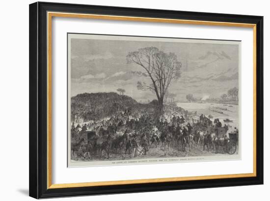 The Oxford and Cambridge University Boat-Race, from the Sandhills, Opposite Chiswick-Charles Robinson-Framed Giclee Print