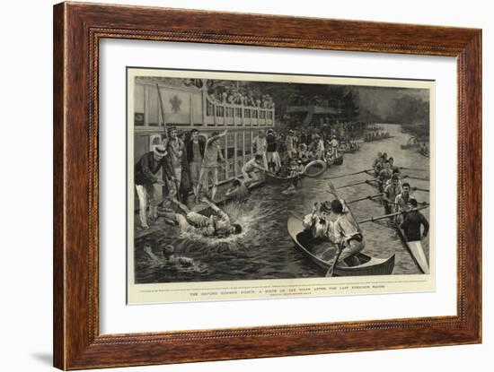 The Oxford Summer Eights, a Scene on the River after the Last Evening's Racing-Arthur Hopkins-Framed Giclee Print