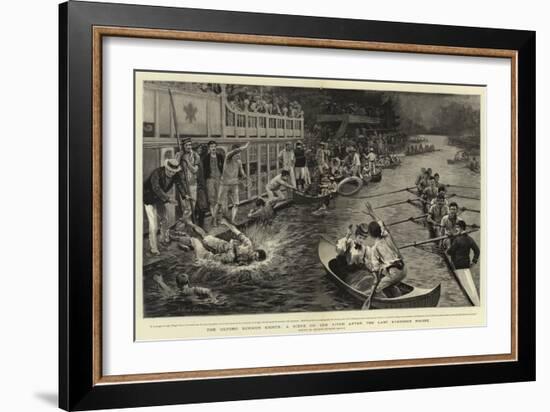 The Oxford Summer Eights, a Scene on the River after the Last Evening's Racing-Arthur Hopkins-Framed Giclee Print