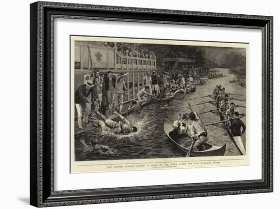 The Oxford Summer Eights, a Scene on the River after the Last Evening's Racing-Arthur Hopkins-Framed Giclee Print