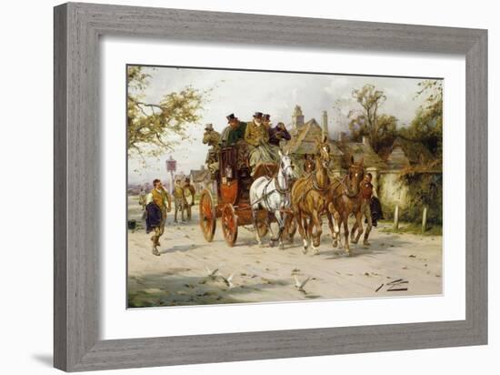 The Oxford to London Mail-George Wright-Framed Giclee Print