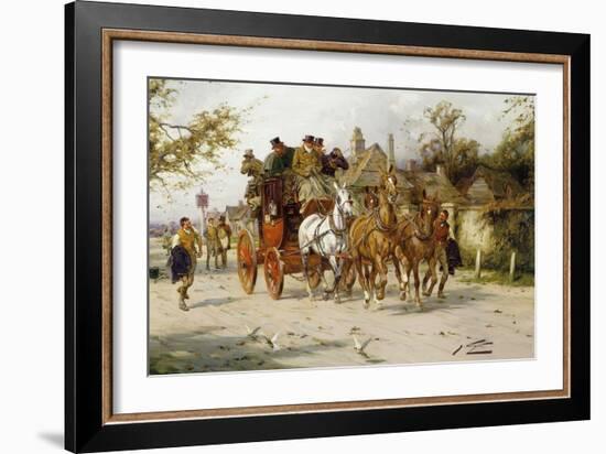 The Oxford to London Mail-George Wright-Framed Giclee Print