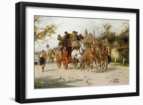 The Oxford to London Mail-George Wright-Framed Giclee Print