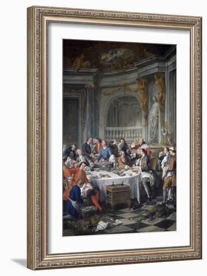 The Oyster Lunch. 1735-Jean Francois de Troy-Framed Art Print