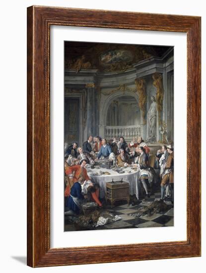 The Oyster Lunch. 1735-Jean Francois de Troy-Framed Art Print