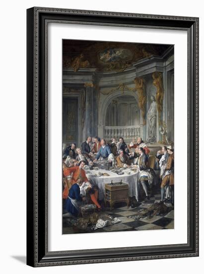 The Oyster Lunch. 1735-Jean Francois de Troy-Framed Art Print