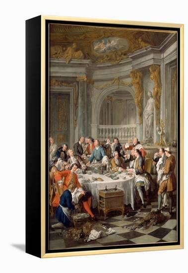 The Oyster Meal, 1735-Jean-François de Troy-Framed Premier Image Canvas