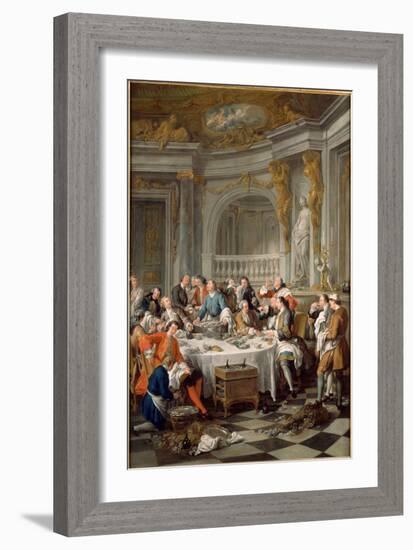 The Oyster Meal, 1735-Jean-François de Troy-Framed Giclee Print