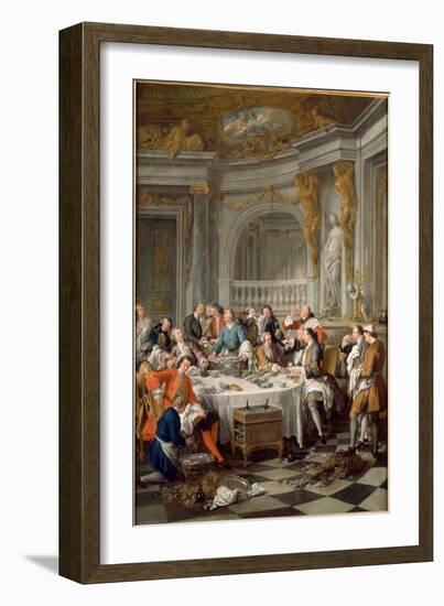 The Oyster Meal, 1735-Jean-François de Troy-Framed Giclee Print