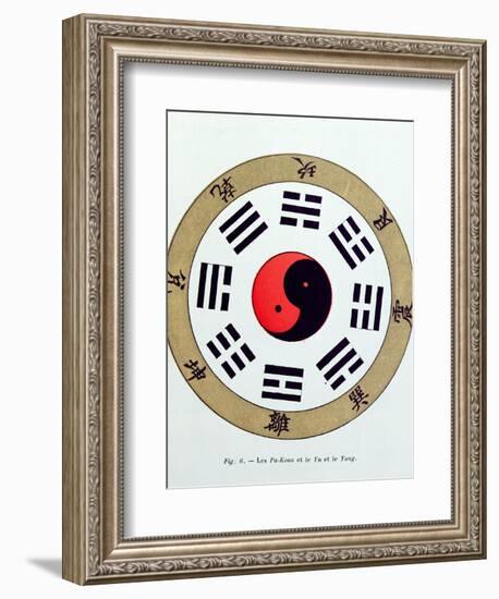 The Pa-Kua Symbol, Showing the Symbols For the Eight Changes, the Trigrams and Yin and Yang-null-Framed Giclee Print