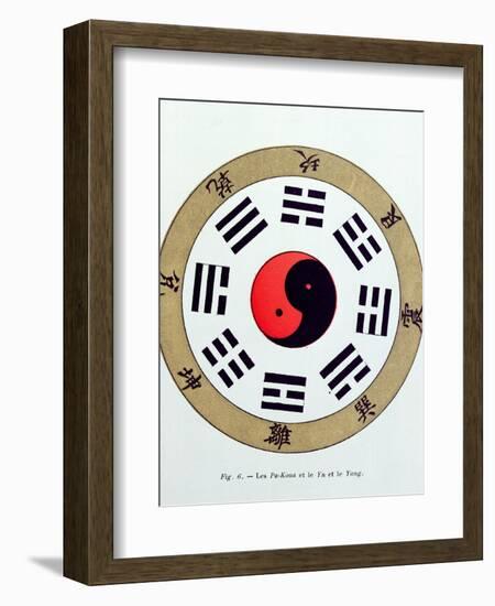 The Pa-Kua Symbol, Showing the Symbols For the Eight Changes, the Trigrams and Yin and Yang-null-Framed Giclee Print