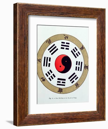 The Pa-Kua Symbol, Showing the Symbols For the Eight Changes, the Trigrams and Yin and Yang-null-Framed Giclee Print