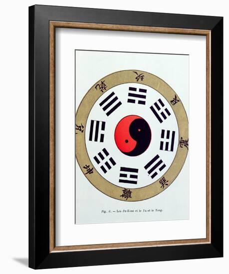 The Pa-Kua Symbol, Showing the Symbols For the Eight Changes, the Trigrams and Yin and Yang-null-Framed Giclee Print