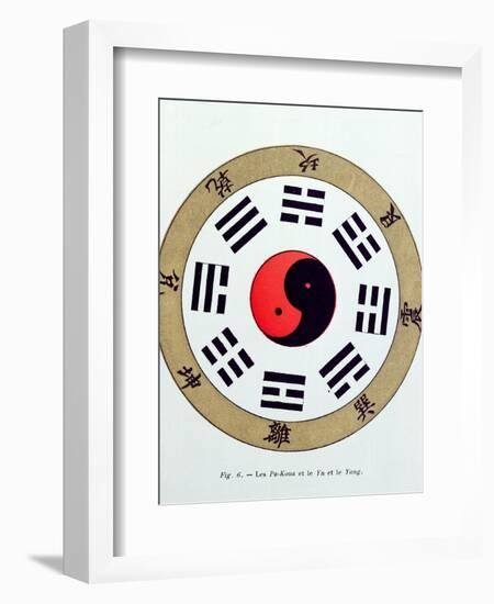 The Pa-Kua Symbol, Showing the Symbols For the Eight Changes, the Trigrams and Yin and Yang-null-Framed Giclee Print