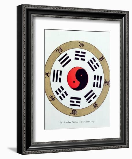 The Pa-Kua Symbol, Showing the Symbols For the Eight Changes, the Trigrams and Yin and Yang-null-Framed Giclee Print