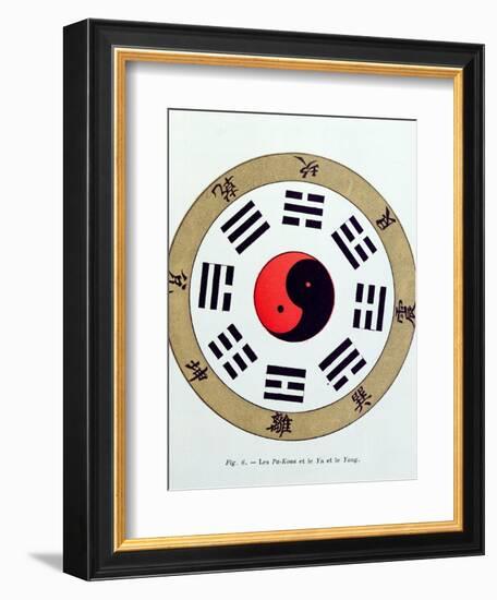 The Pa-Kua Symbol, Showing the Symbols For the Eight Changes, the Trigrams and Yin and Yang-null-Framed Giclee Print