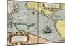 The Pacific Ocean, 1592-Abraham Ortelius-Mounted Giclee Print