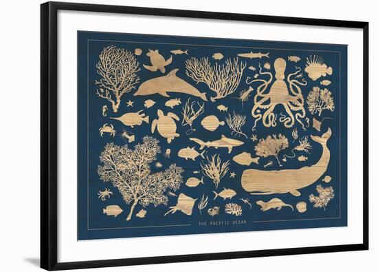The Pacific Ocean-Clara Wells-Framed Giclee Print