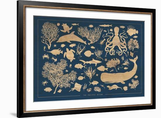 The Pacific Ocean-Clara Wells-Framed Giclee Print