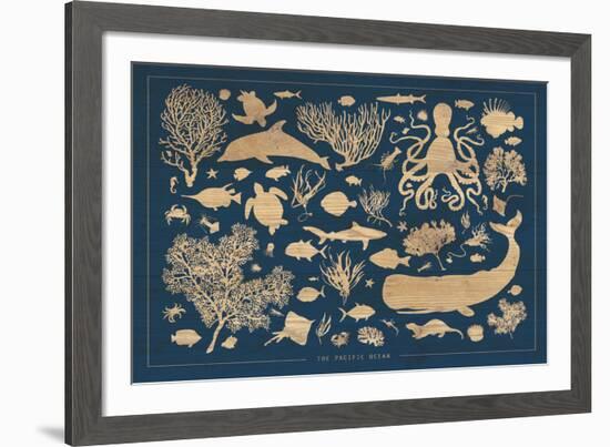 The Pacific Ocean-Clara Wells-Framed Giclee Print