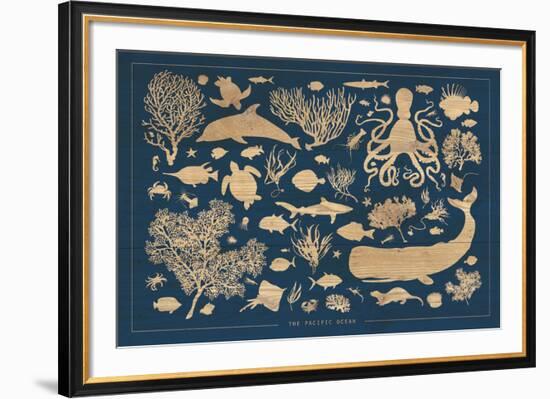 The Pacific Ocean-Clara Wells-Framed Giclee Print