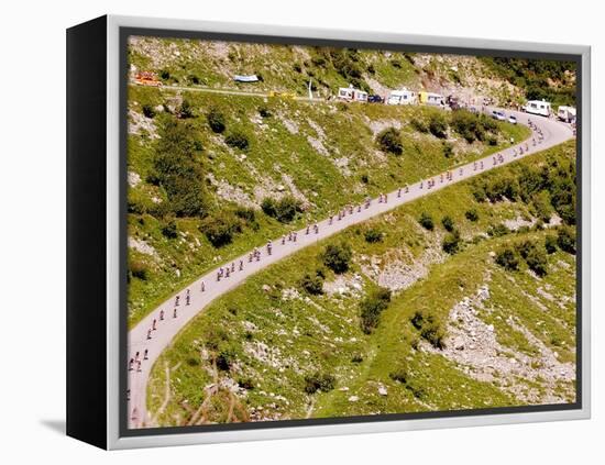 The Pack Rides Down the Glandon Pass During the 17th Stage of the Tour De France-null-Framed Premier Image Canvas