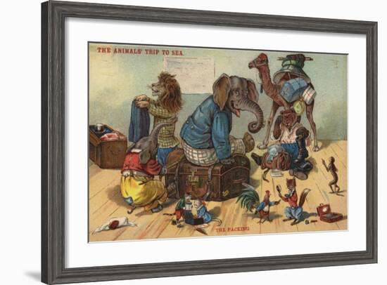 The Packing - the Animals' Trip to Sea-null-Framed Giclee Print