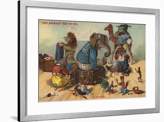 The Packing - the Animals' Trip to Sea-null-Framed Giclee Print