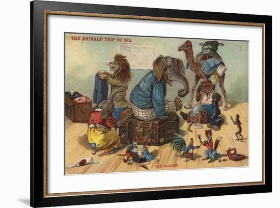 The Packing - the Animals' Trip to Sea-null-Framed Giclee Print