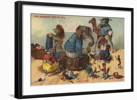 The Packing - the Animals' Trip to Sea-null-Framed Giclee Print