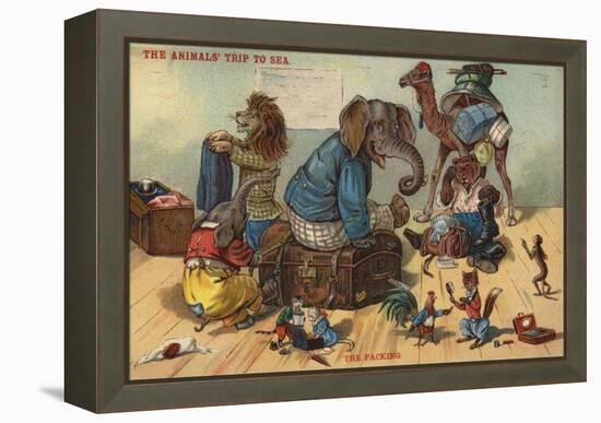 The Packing - the Animals' Trip to Sea-null-Framed Premier Image Canvas