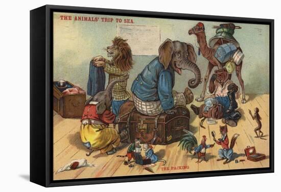 The Packing - the Animals' Trip to Sea-null-Framed Premier Image Canvas