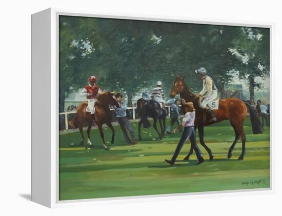 The Paddock, Windsor Races-Jennifer Wright-Framed Premier Image Canvas