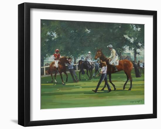 The Paddock, Windsor Races-Jennifer Wright-Framed Giclee Print