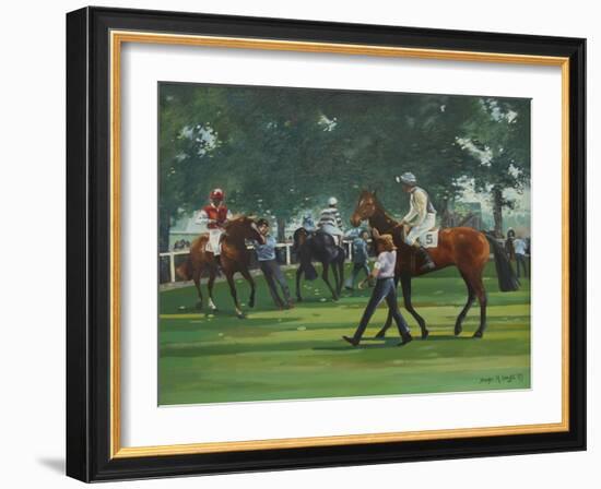 The Paddock, Windsor Races-Jennifer Wright-Framed Giclee Print