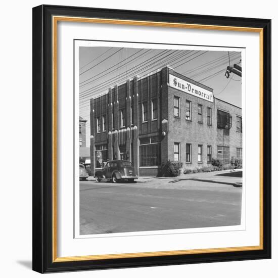 The Paducah Sun Democrat Building, Owned by Edwin J. Paxton and Son Edwin, Jr-Walker Evans-Framed Photographic Print