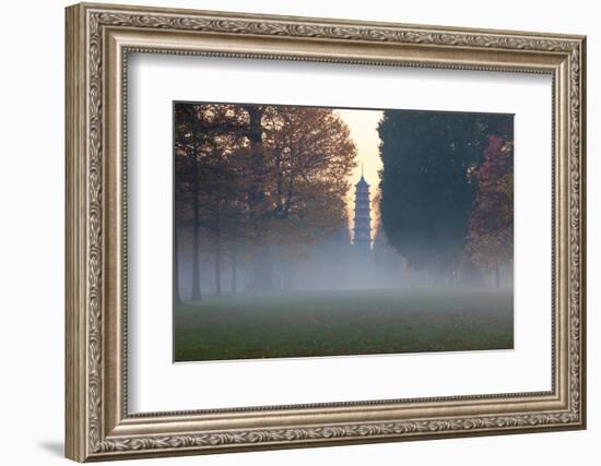 The Pagoda at Twilight in Kew Gardens, UNESCO World Heritage Site, Kew, Greater London, England, UK-Simon Montgomery-Framed Photographic Print