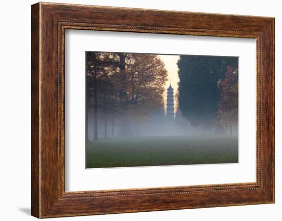 The Pagoda at Twilight in Kew Gardens, UNESCO World Heritage Site, Kew, Greater London, England, UK-Simon Montgomery-Framed Photographic Print