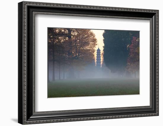 The Pagoda at Twilight in Kew Gardens, UNESCO World Heritage Site, Kew, Greater London, England, UK-Simon Montgomery-Framed Photographic Print