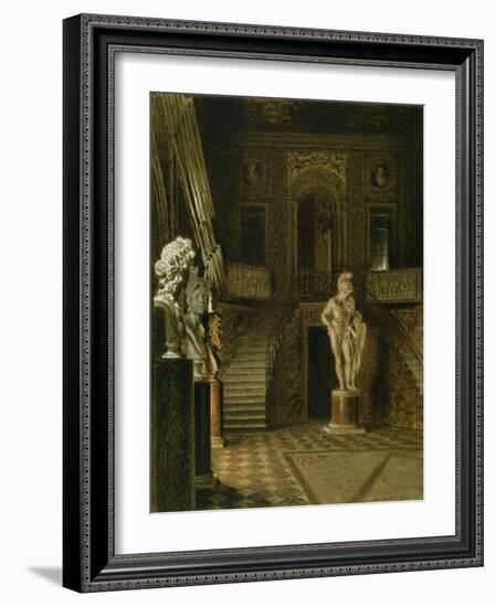 The Painted Hall at Chatsworth, 1827-William Henry Hunt-Framed Giclee Print