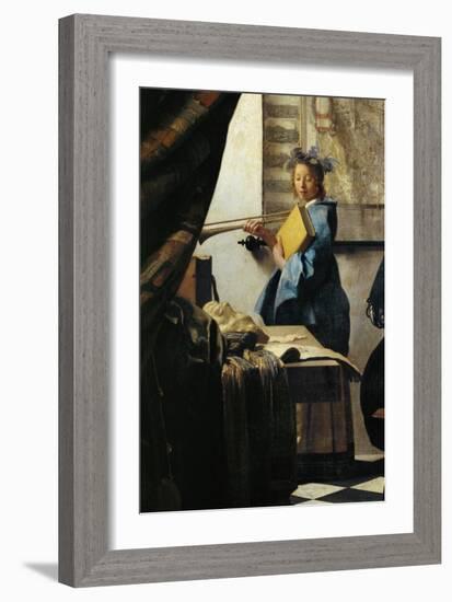 The Painter and His Model as Klio-Johannes Vermeer-Framed Giclee Print