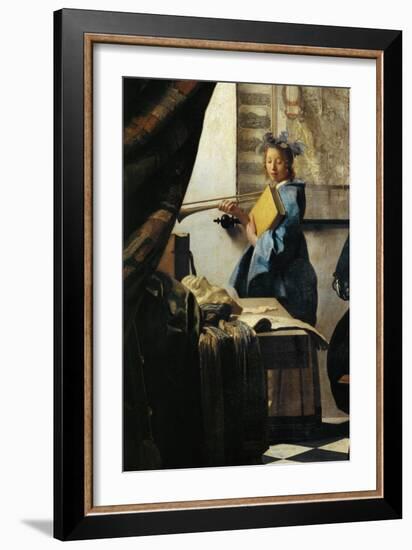 The Painter and His Model as Klio-Johannes Vermeer-Framed Giclee Print