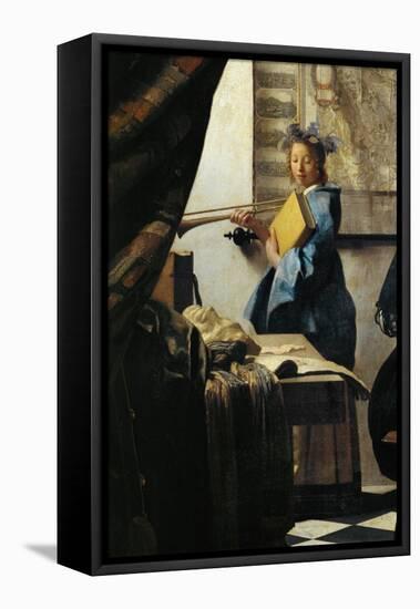 The Painter and His Model as Klio-Johannes Vermeer-Framed Premier Image Canvas