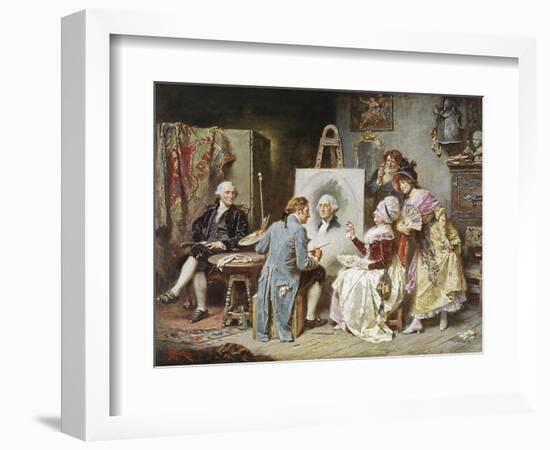 The Painter and President Washington-Jean Leon Gerome Ferris-Framed Giclee Print