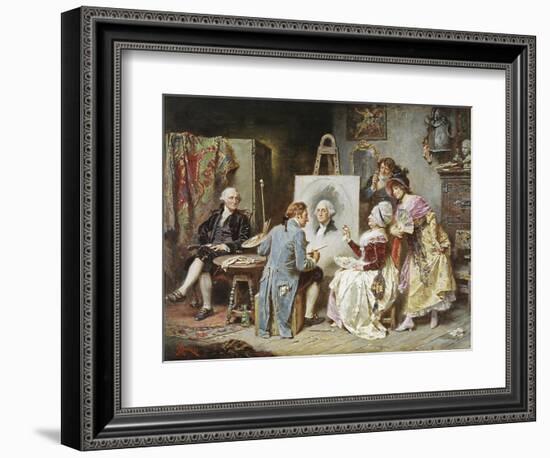 The Painter and President Washington-Jean Leon Gerome Ferris-Framed Giclee Print