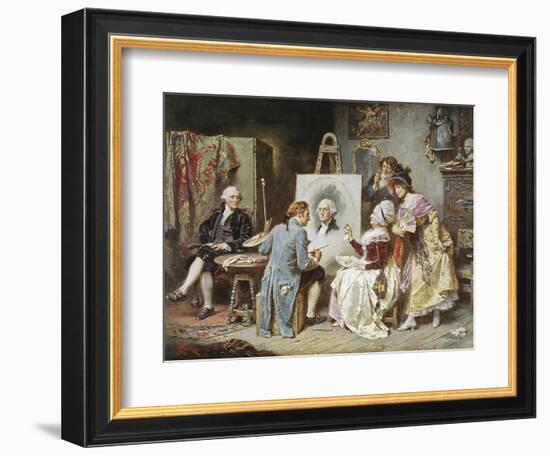 The Painter and President Washington-Jean Leon Gerome Ferris-Framed Giclee Print